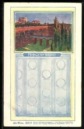 Künstler-AK Philipp + Kramer Nr. XIV /7: Wien, Blick zur Franzen`s-Bastei