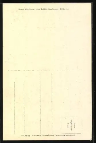 AK Strasbourg, Panorama mit Kirche