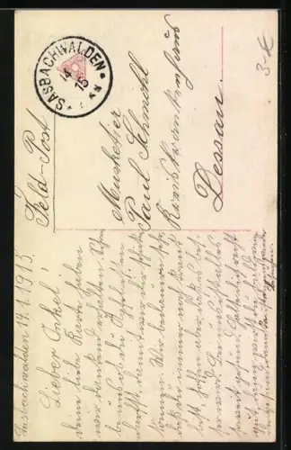 Künstler-AK Kaiser Wilhelm II. schüttelt die Hand eines Soldaten im Lazarett