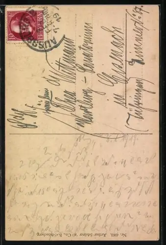 Künstler-AK Ruab Gnischaf: Frau mit reifen Kirschen im Mund