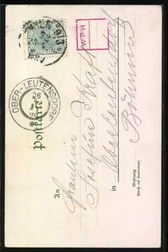 AK Mann hilft Frau beim Aufwickeln von Wolle