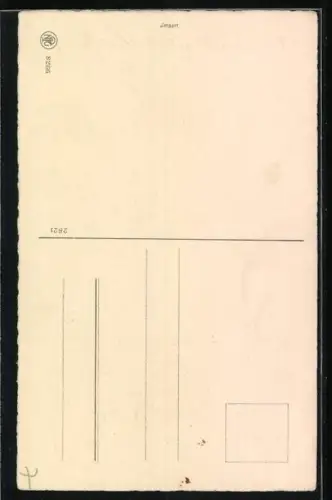 AK Kind mit einer Angel, Katze