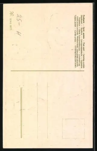 AK Niederländisches Mädchen in Tracht mit Katzen