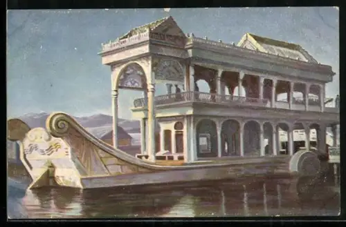 Künstler-AK Christopher Rave: Marmorprachtschiff in den Gärten des kaiserl. Sommerpalastes in Peking