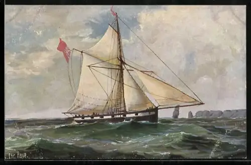 Künstler-AK Christopher Rave: Marine-Galerie, Karte Nr. 269, Englischer Kutter, 1830
