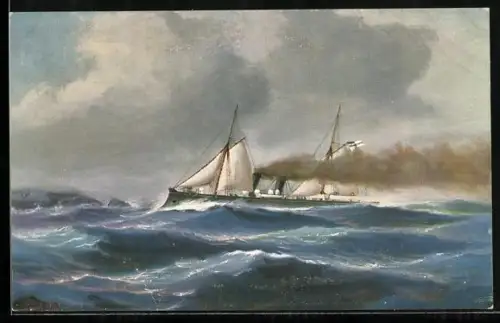 Künstler-AK Christopher Rave: Aviso Pfeil, Deutschland, 1882