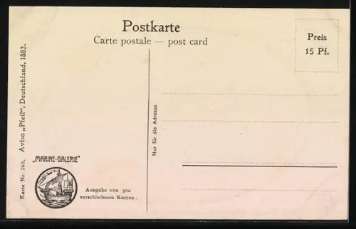 Künstler-AK Christopher Rave: Aviso Pfeil, Deutschland, 1882