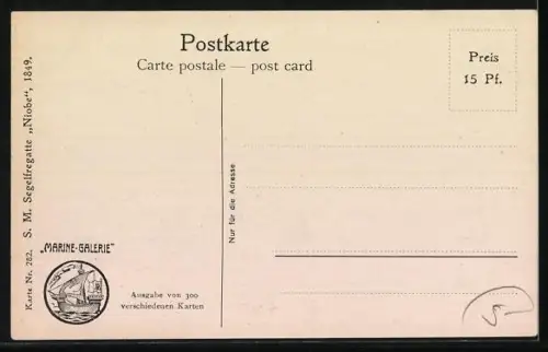 Künstler-AK Chr. Rave: S.M. Segelfregatte Niobe