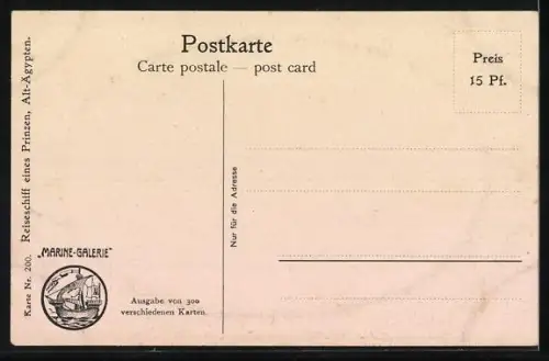 Künstler-AK Christopher Rave: Reiseschiff eines Prinzen, Alt-Ägypten