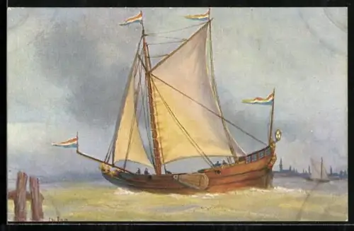 Künstler-AK Chr. Rave: Hollandsch jacht