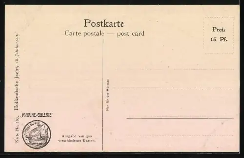Künstler-AK Chr. Rave: Hollandsch jacht