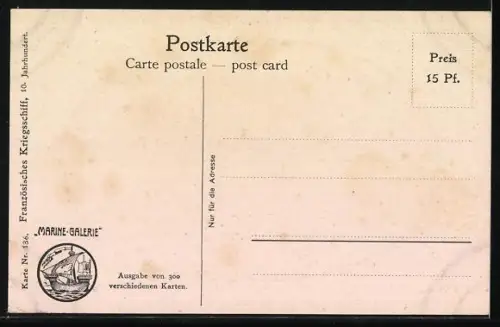 Künstler-AK Christopher Rave: Französiches Kriegsschiff aus dem 10. Jahrhundert