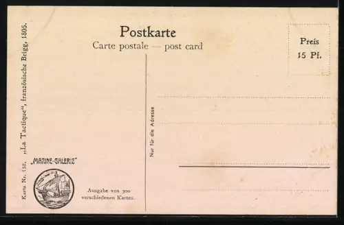 Künstler-AK Christopher Rave: La Tactique, französische Brigg, 1805