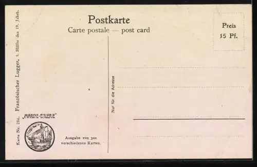 Künstler-AK Christopher Rave: Französischer Lugger, 19. Jh.