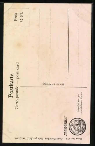 Künstler-AK Christopher Rave: Segelschiff Französisches Kriegsschiff, 16. Jahrhundert