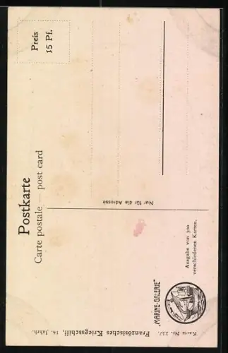 Künstler-AK Christopher Rave: Segelschiff Französisches Kriegsschiff, 16. Jahrhundert