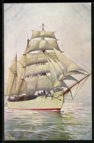 Künstler-AK Christopher Rave: Südpol-Expeditionsschiff Gauss, Jetztzeit