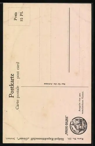 Künstler-AK Christopher Rave: Südpol-Expeditionsschiff Gauss, Jetztzeit