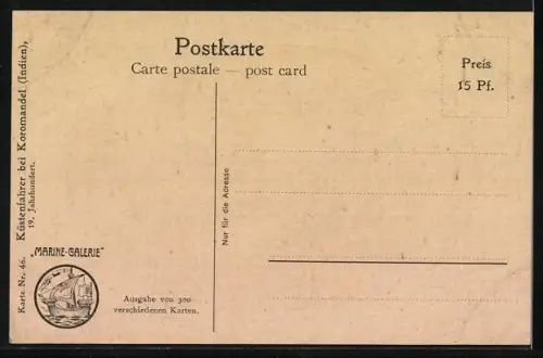 Künstler-AK Chr. Rave: Küstenfahrer bei Koromandel trifft auf einen Händler