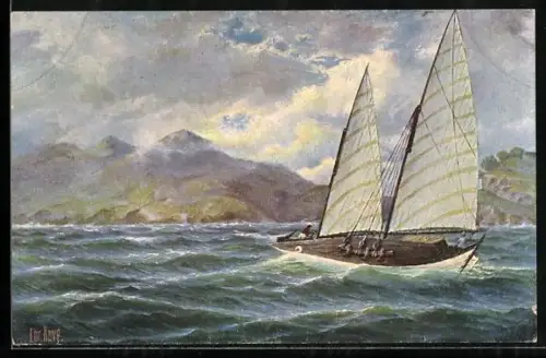 Künstler-AK Chr. Rave: Fischerboot von Cochinachina