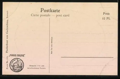 Künstler-AK Chr. Rave: Fischerboot von Cochinachina