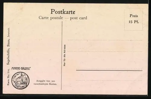 Künstler-AK Christopher Rave: Siam, Segelschiffe auf See