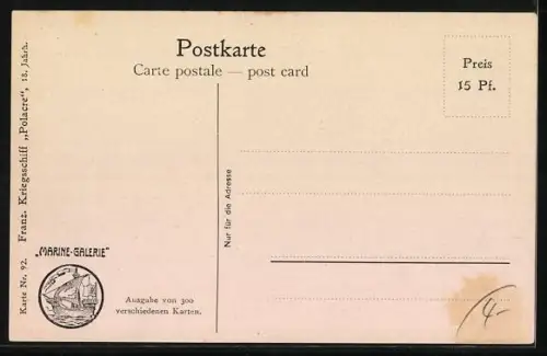Künstler-AK Christopher Rave: Franz. Kriegsschiff Polacre aus dem 18. Jahrhundert