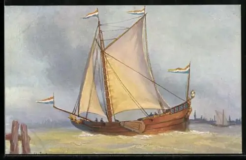 Künstler-AK Chr. Rave: Hollandsch jacht