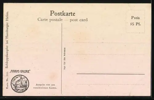 Künstler-AK Christopher Rave: Hamburg, Schleppdampfer liegen im Hafen