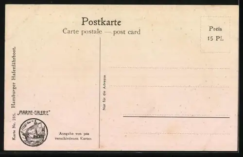 Künstler-AK Christopher Rave: Hamburg, Hafenfährboot
