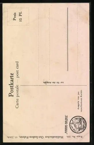 Künstler-AK Christopher Rave: Segelschiff Holländischer Ost-Indien-Fahrer um 1700