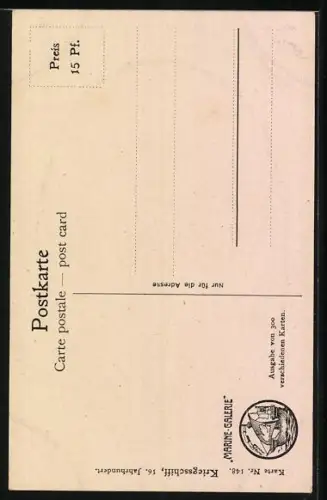 Künstler-AK Christopher Rave: Kriegsschiff, 16. Jahrhundert