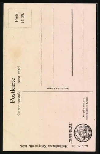 Künstler-AK Chr. Rave: Holländisches Kriegsschiff