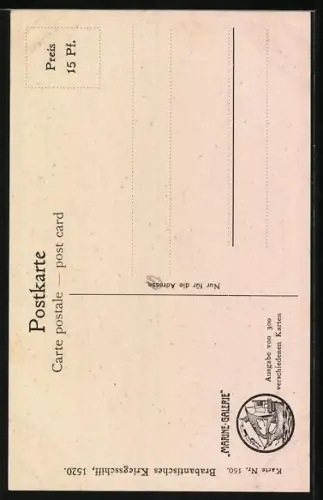 Künstler-AK Christopher Rave: Brabantisches Kriegsschiff auf hoher See, 1520