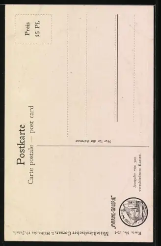 Künstler-AK Christopher Rave: Mittelländischer Corsar, 19. Jahrhundert