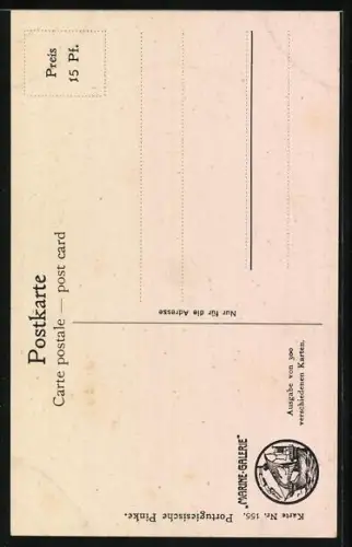 Künstler-AK Christopher Rave: Segelschiff Portugiesische Pinke