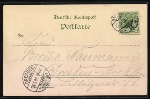 AK Kleiner Junge mit Veilchen in der Hand