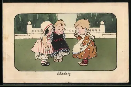 AK Beratung unter zwei Jungen und einem Mädchen
