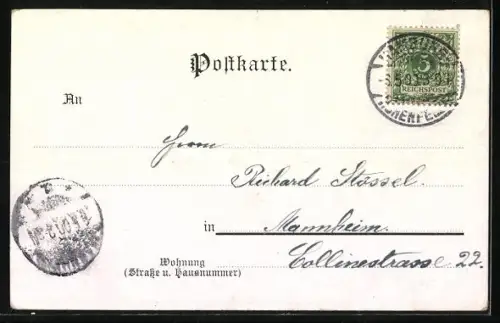 AK Mädchen schaut Schmetterling nach