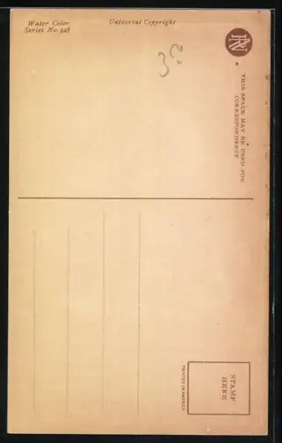 AK Kleiner Junge lehnt an einem Koffer