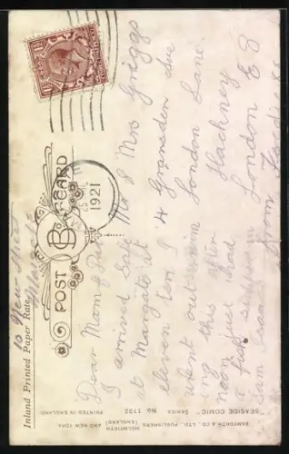 AK Rückenansicht von nacktem Jungen am Meer