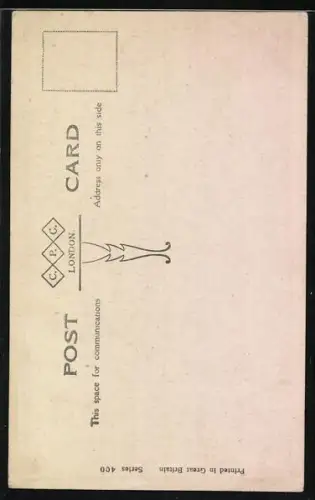 AK Mädchen stolziert vor einem Jungen her