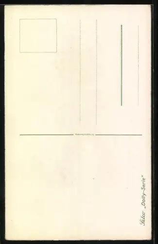 AK Mädchen mit Schirm führt Hund an der Leine