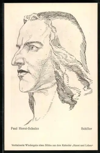 Künstler-AK Portrait von Friedrich Schiller