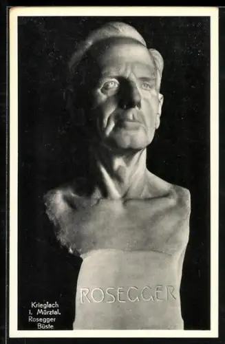AK Krieglach i. Mürztal, Rosegger, Büste