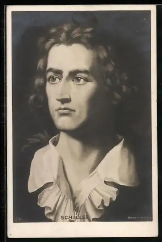 AK Friedrich Schiller, Portrait mit Rüschenkragen