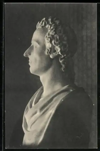 AK Schillerbüste im Halbprofil