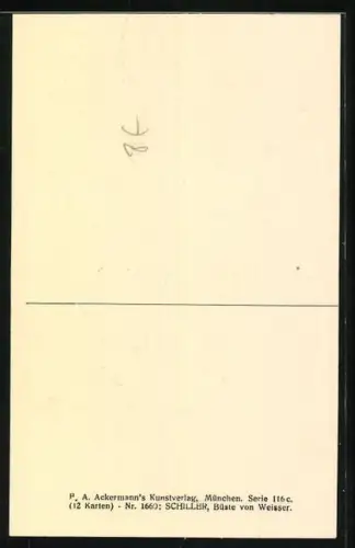 AK Schillerbüste im Halbprofil