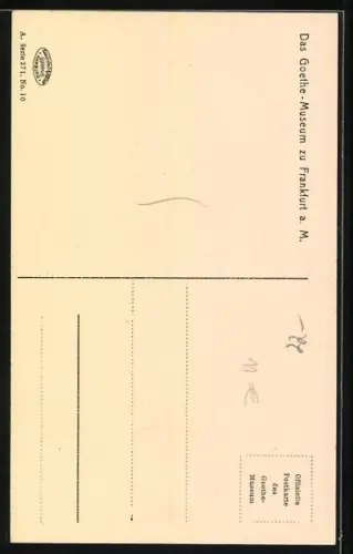 AK Goethe mit der Silhouette, Portrait