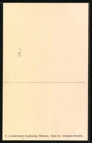 AK Goethe, Portrait, Zeichnung
